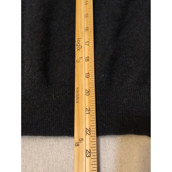 Charter Club 2 ply Cashmere Mock Neck Sweater Black Size Large F - Picture 6 of 7